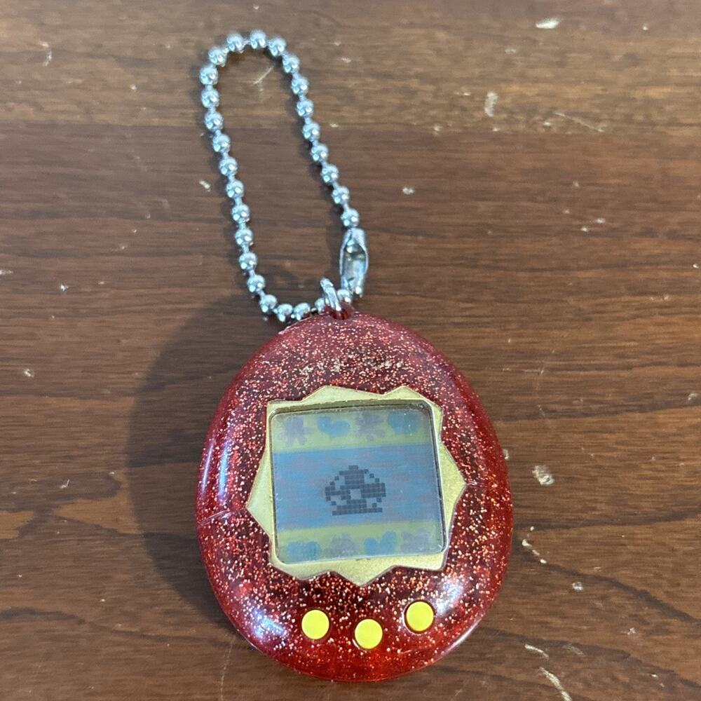 Tamagotchi Bandai 2017 Red Glitter Electronic Virtual Pet Working New Battery